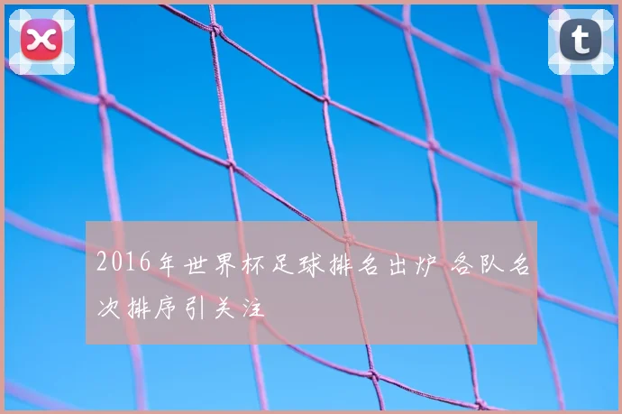 2016年世界杯足球排名出炉 各队名次排序引关注